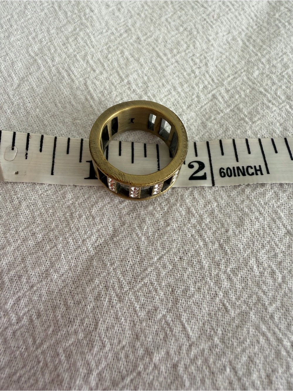 Gold-Tone Rhinestone Statement Ring - Picture 6 of 7
